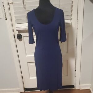 Diane Von Furstenberg Navy Midi Dress